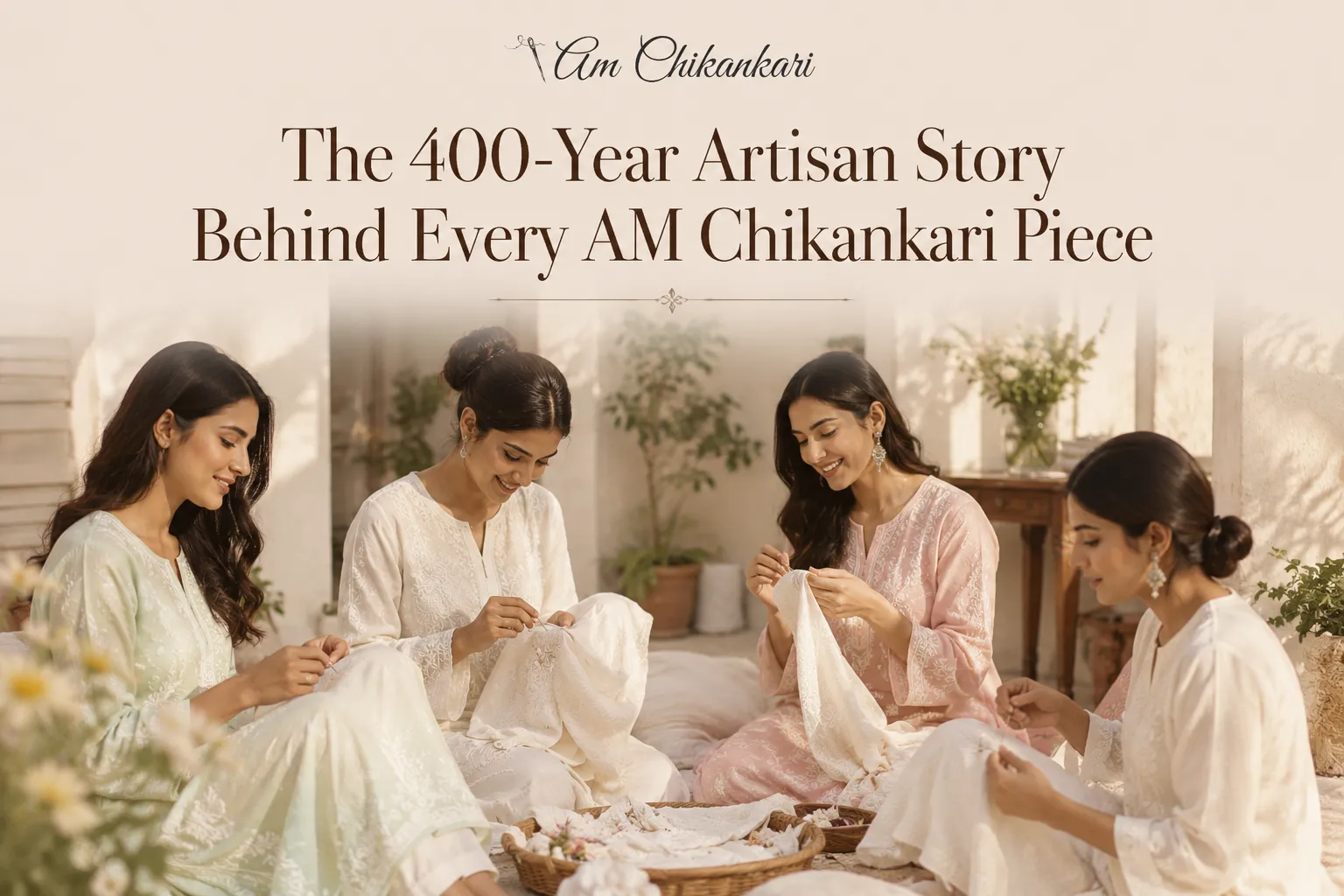 The 400-Year Artisan Story Behind Every AM Chikankari Piece