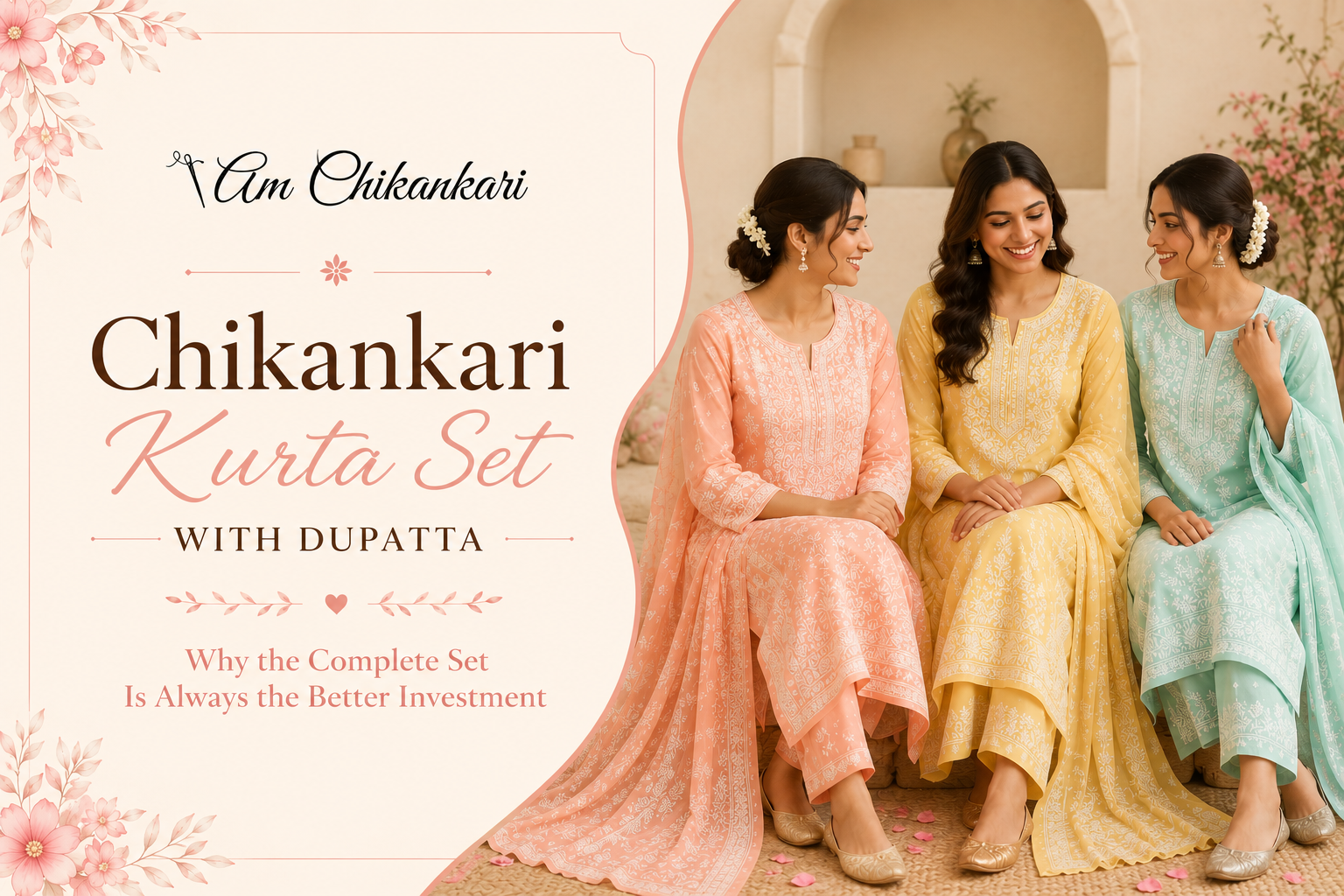 Chikankari Kurta Set with Dupatta - Why the Complete Set Is Always the Better Investment