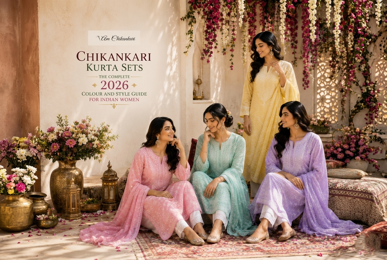 Chikankari Kurta Sets - The Complete 2026 Colour and Style Guide for Indian Women