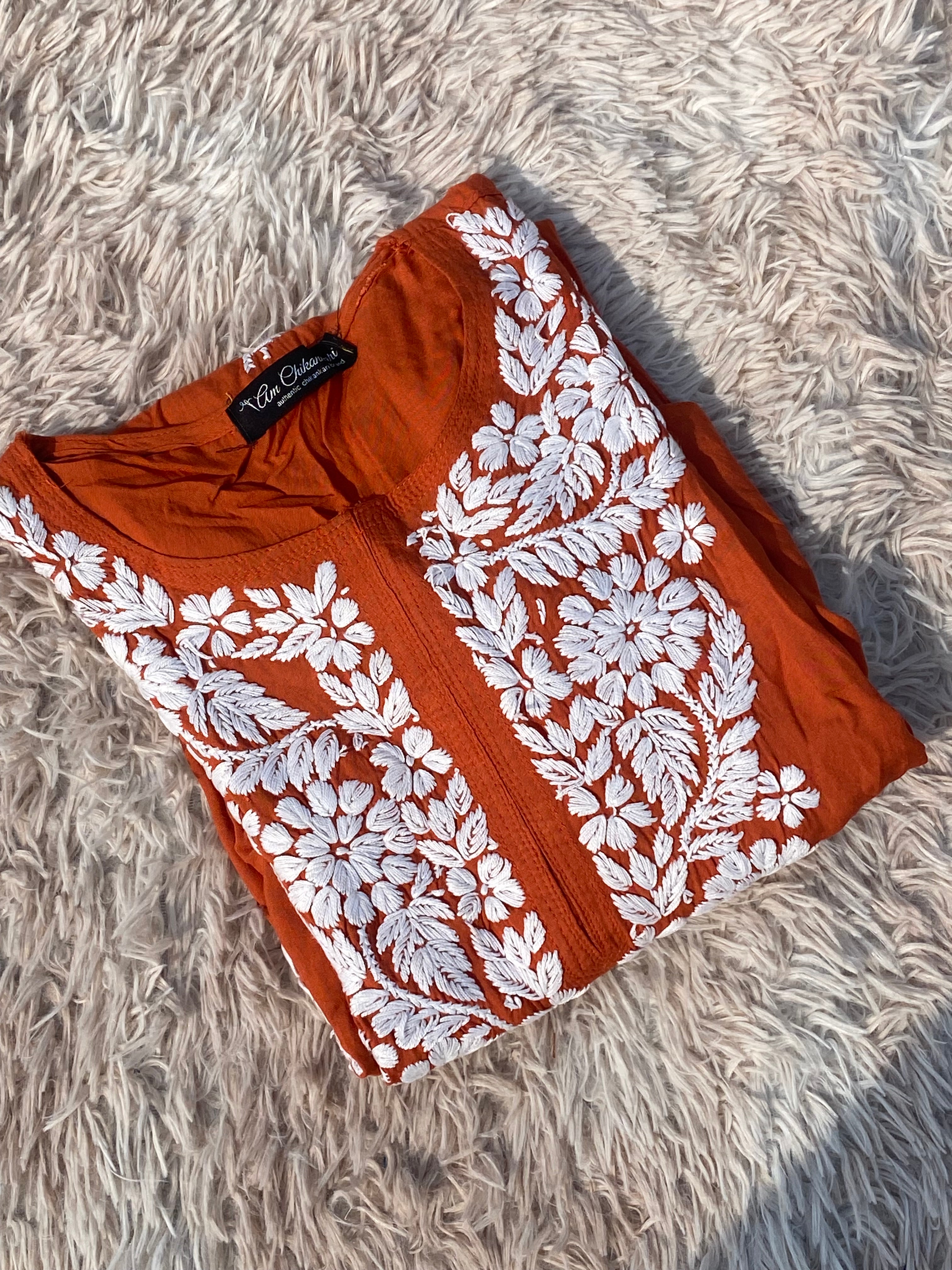 REYON CHIKANKARI KURTI