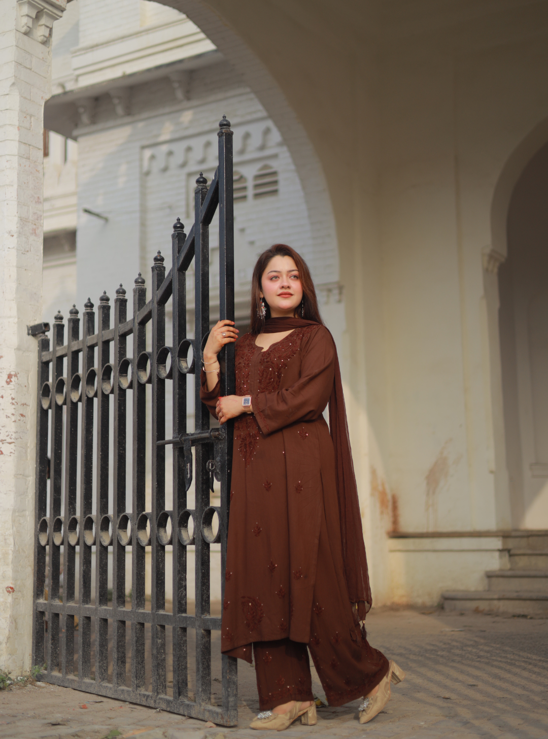 FIZA MUKESH REYON SETS CHOCOLATE BROWN