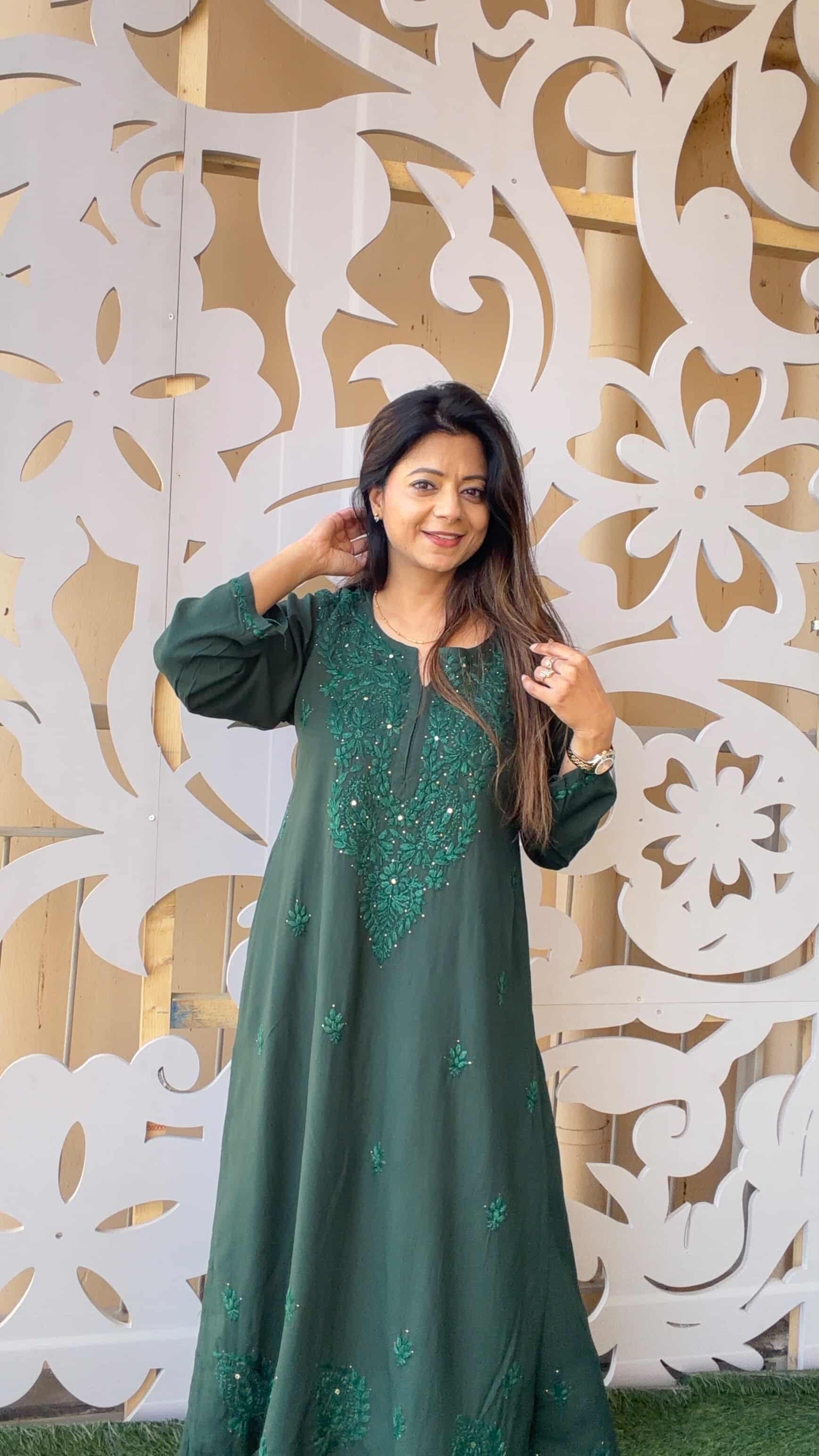 FIZA MUKESH REYON SETS BOTTLE GREEN