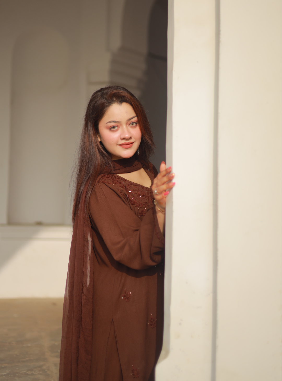 FIZA MUKESH REYON SETS CHOCOLATE BROWN