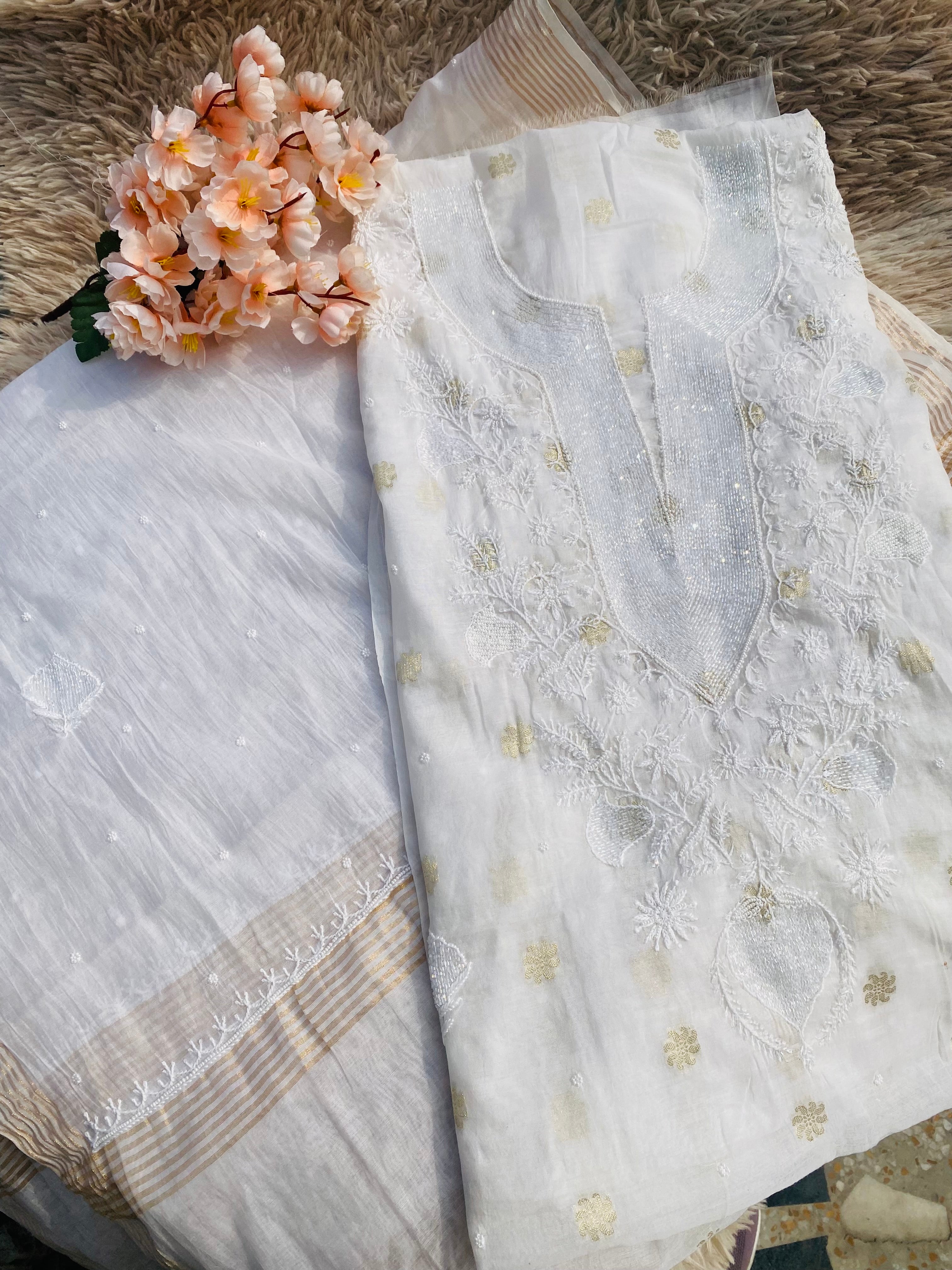 Premium Mul Chanderi Suit pc