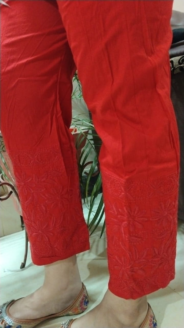 LUCKNOWI  COMPUTER CHIKANKARI PANT