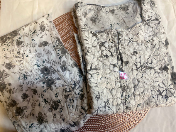 TANUJA GREY CO-ORD CHIKANKARI SETS