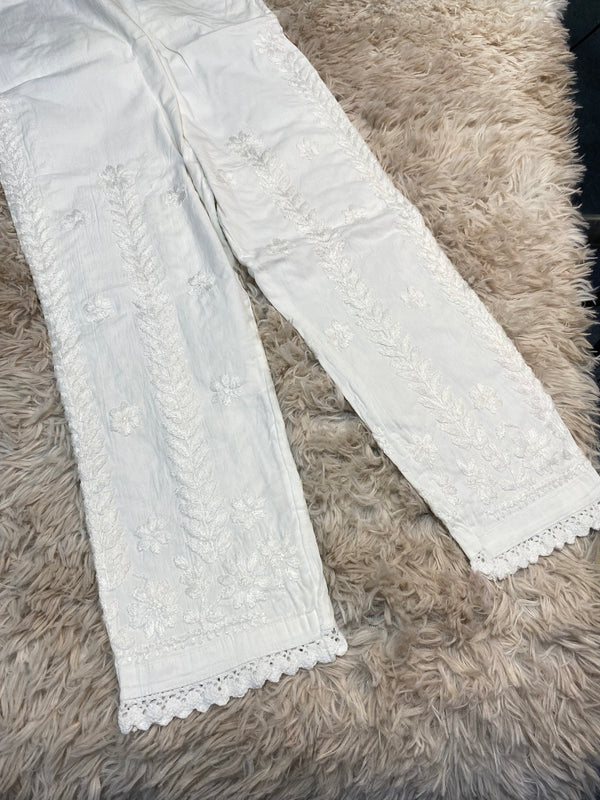 CHHADI WORK CHIKANKARI PANT