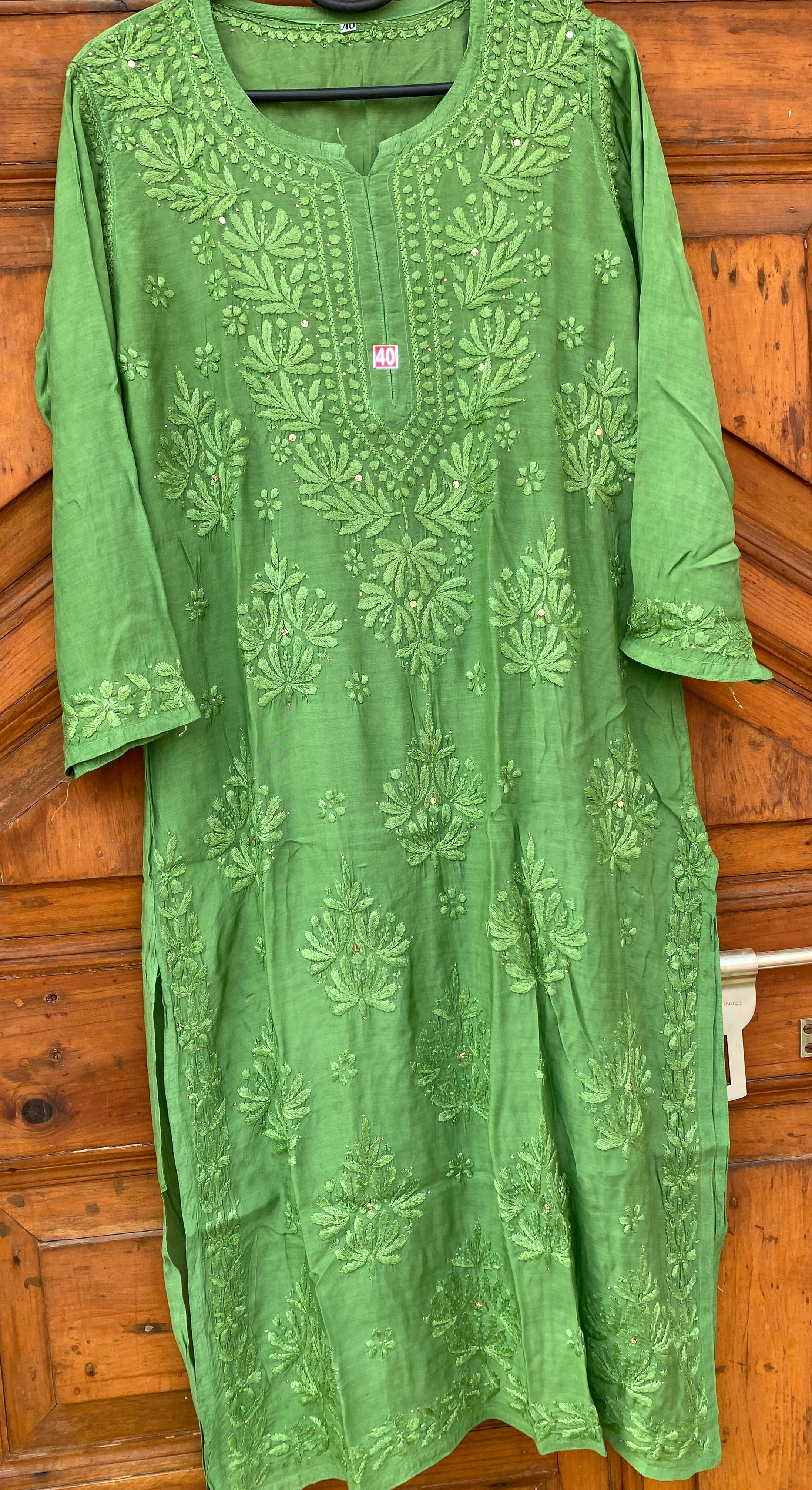 INAYA 3D WORK MUKESH SILK KURTI