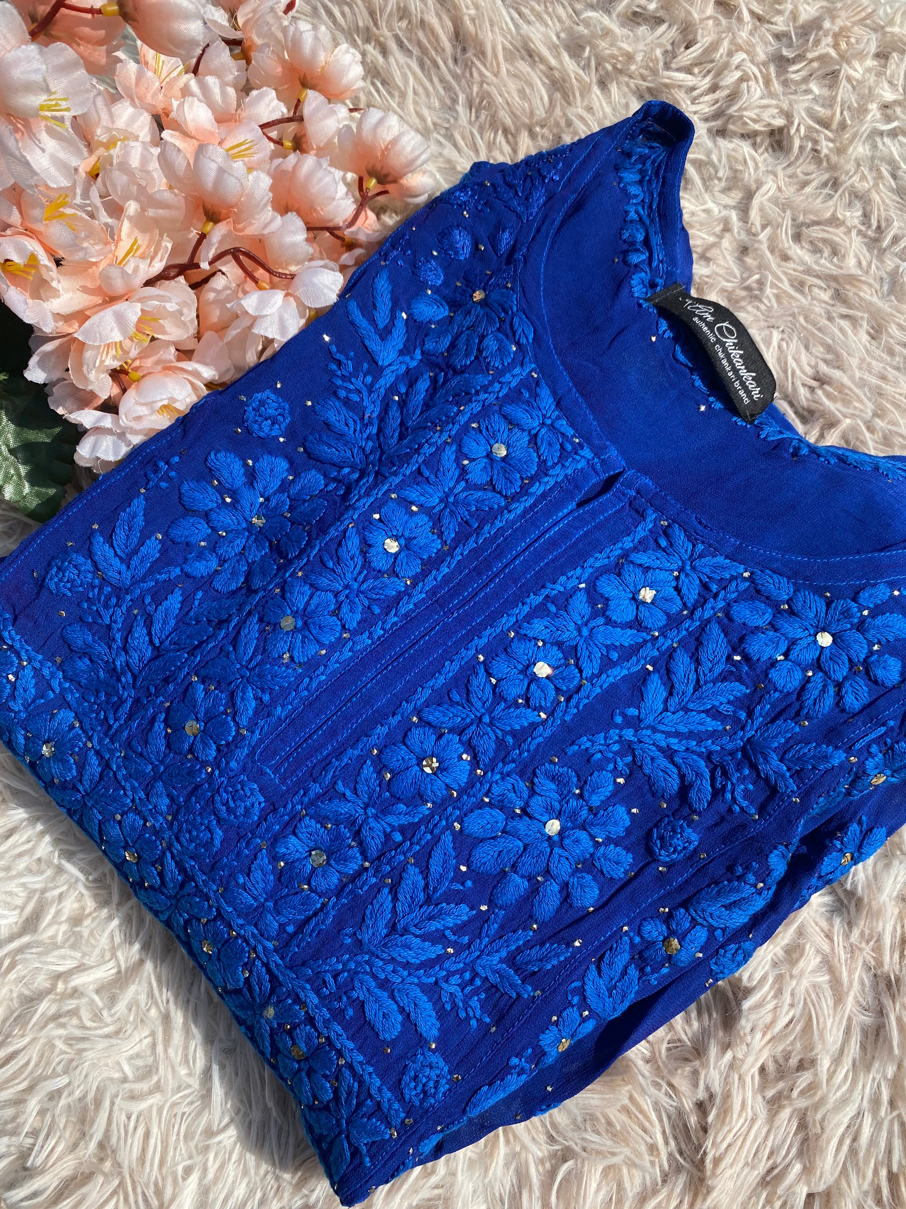 VISCOSE MUKESH PARTWEAR HANDWORK KURTI