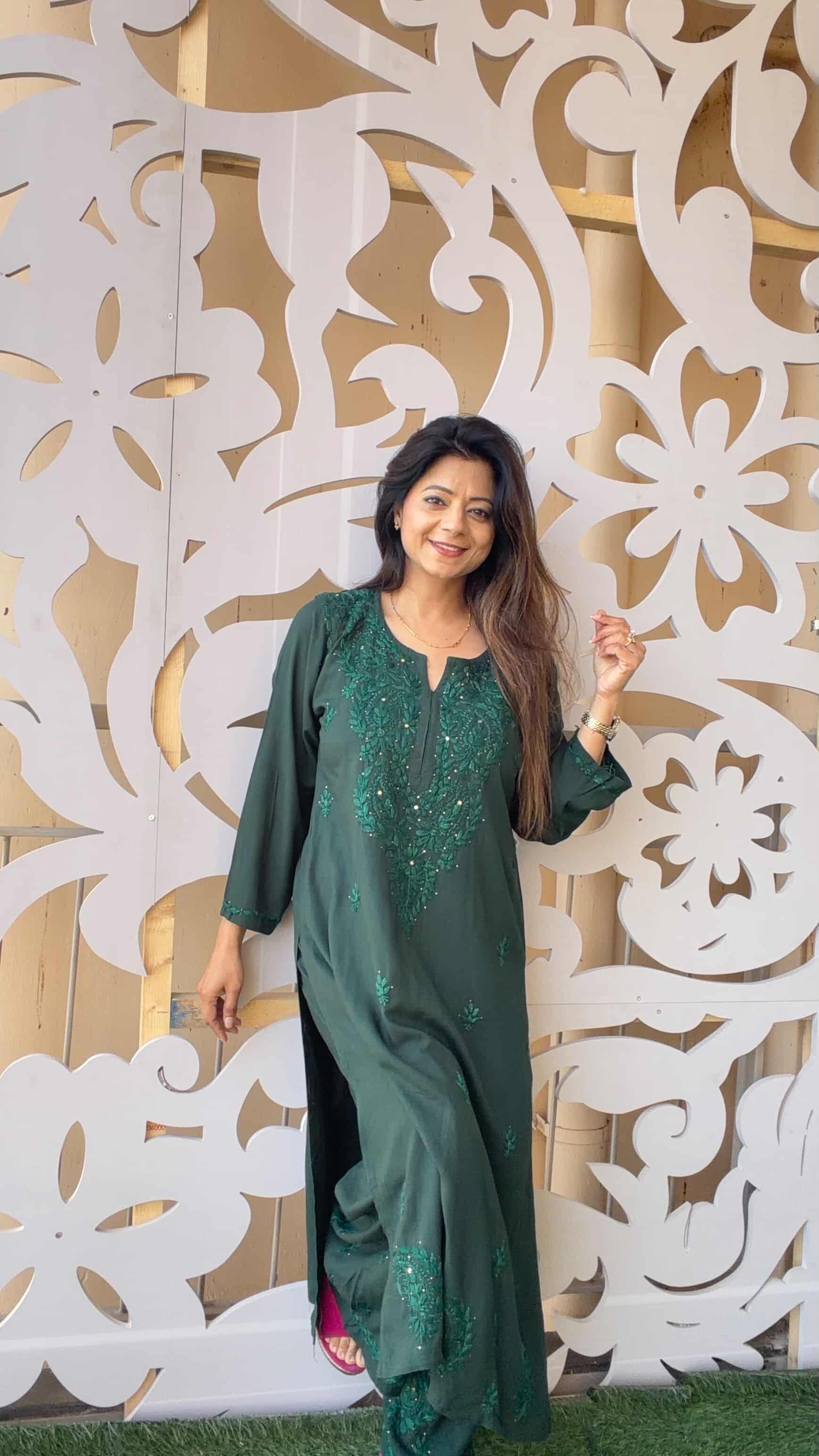 FIZA MUKESH REYON SETS BOTTLE GREEN