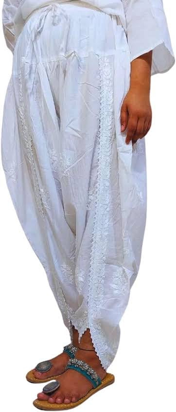 LUCKNOWI CHIKANKARI TULIP PANT