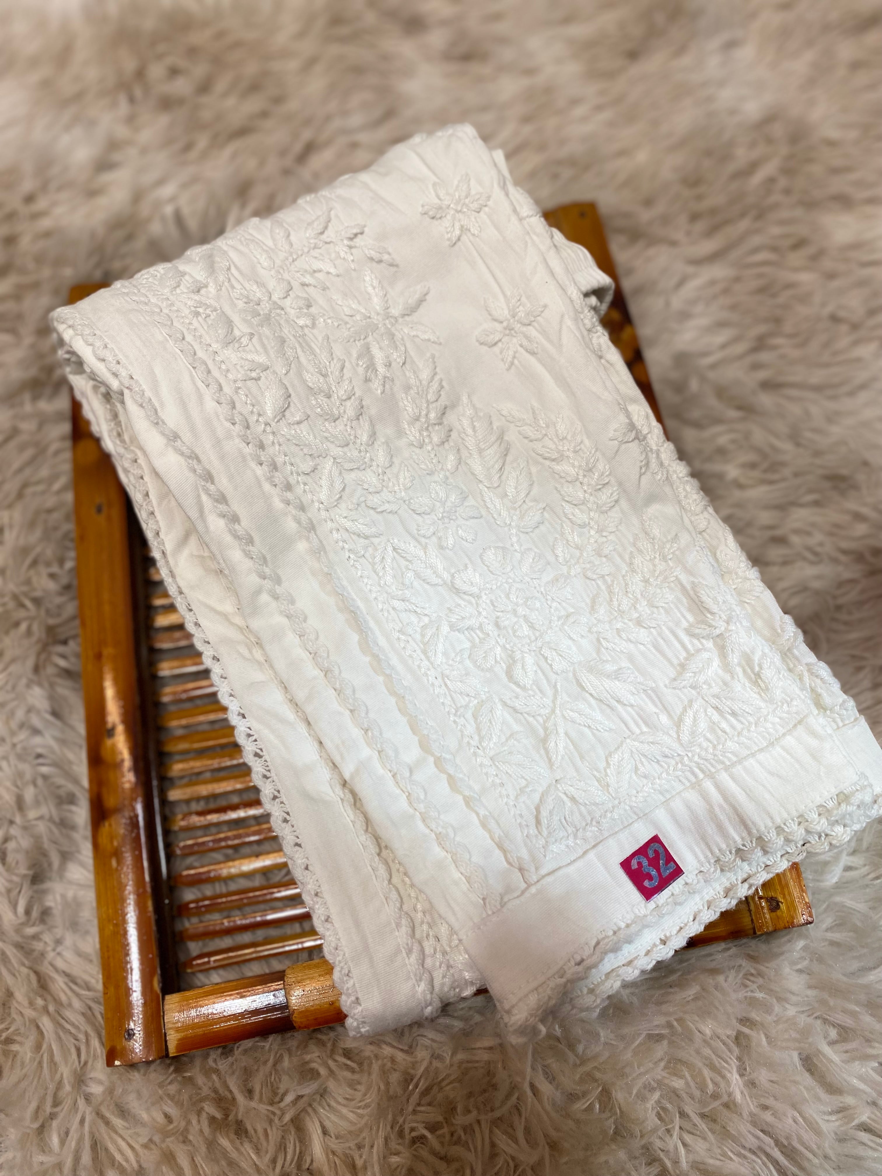 LUXE CHIKANKARI 3D WORK PANT