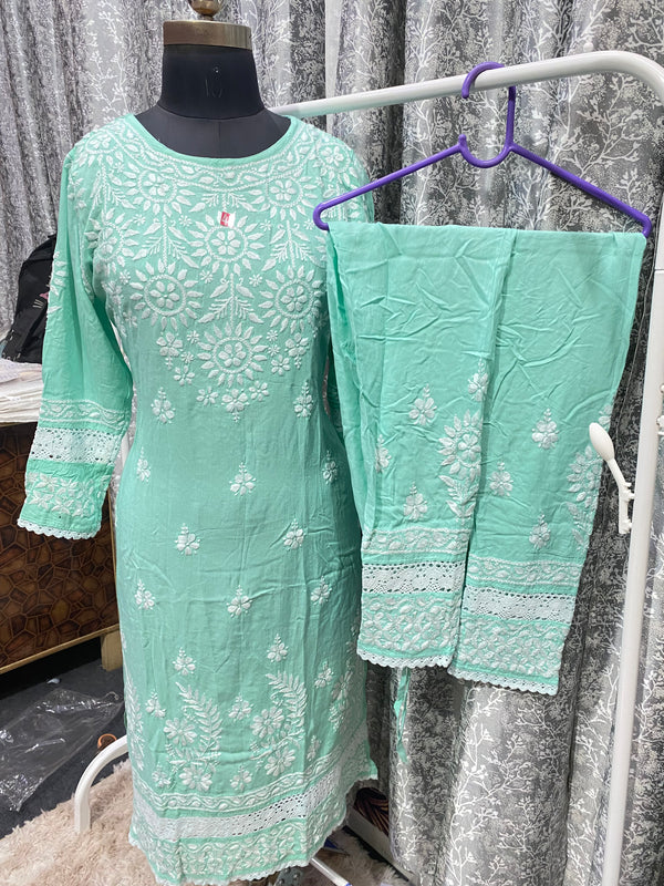 ZAINAB LACED CHIKANKARI SETS