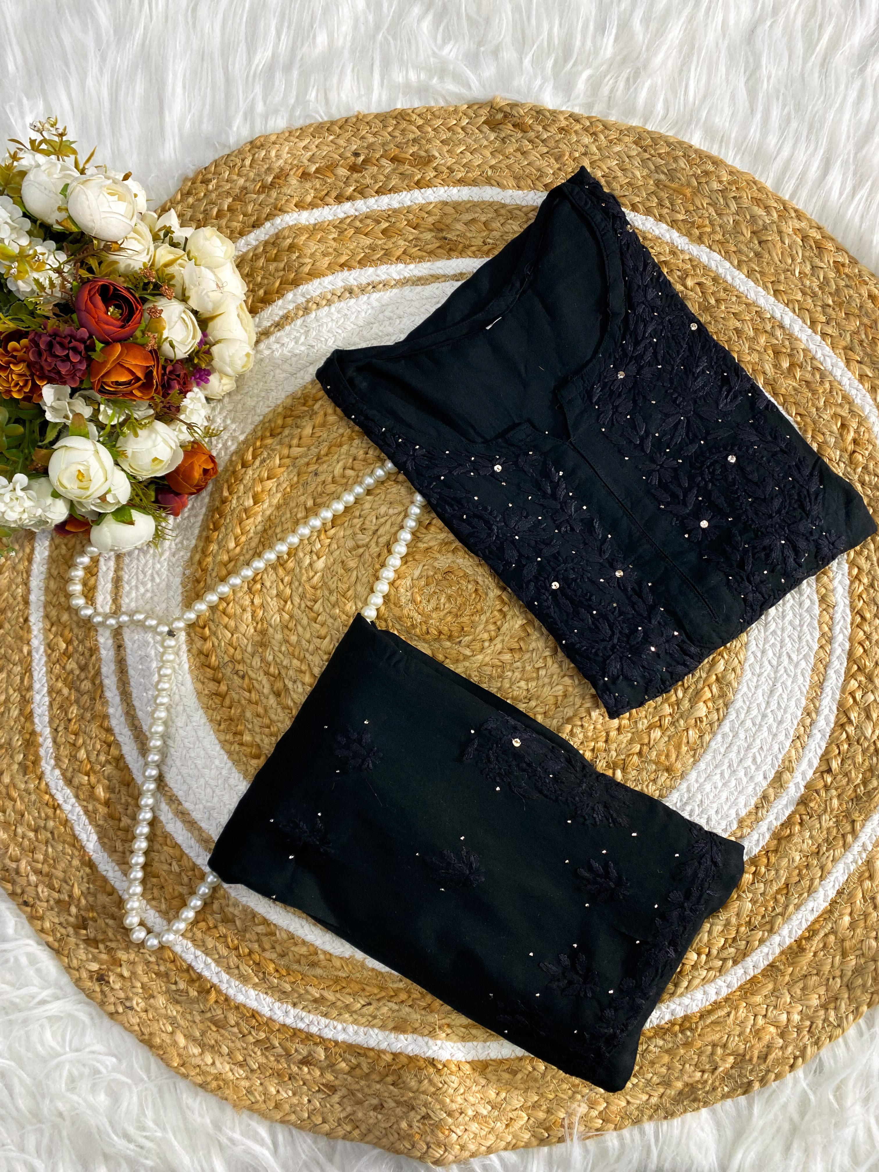 FIZA MUKESH REYON SETS BLACK