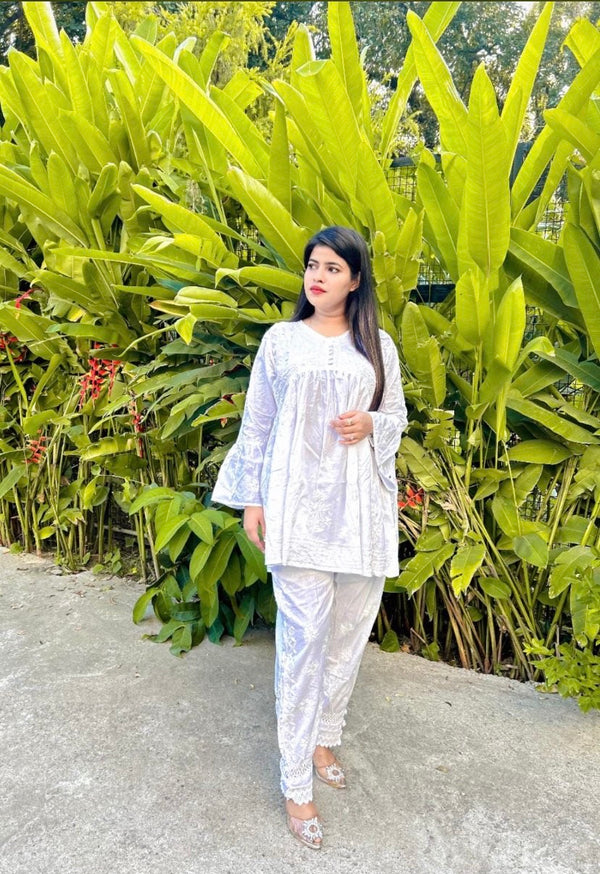 LUCKNOWI CHIKANKARI AFGANI SET